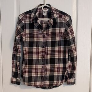 Women's Plaid Vans Button Up Shirt